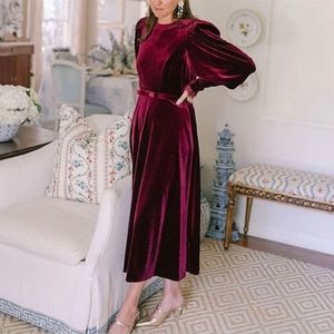 Antonio Melani x Nicola Bathie Helen Velvet Crewneck Dress